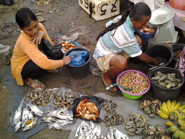 Fish and produce markets in Indonesia in 2012. NOAA photos by Megan Moews.